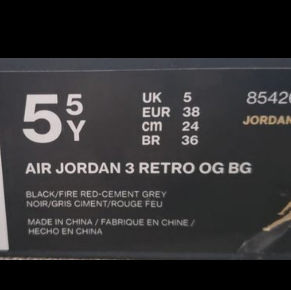 Air Jordan 3 Retro OG BG - Picture 2 of 2